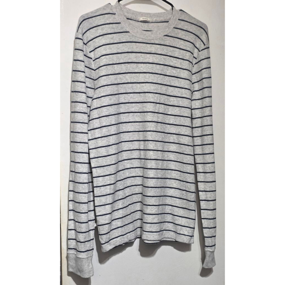 Abercrombie & Fitch Other - Men's Abercrombie & Fitch M Gray Navy Striped Long Sleeve Tee